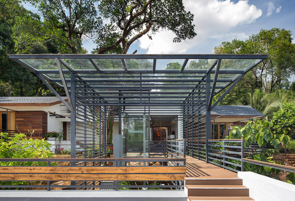 glass house in goa tropical modern architecture goa
